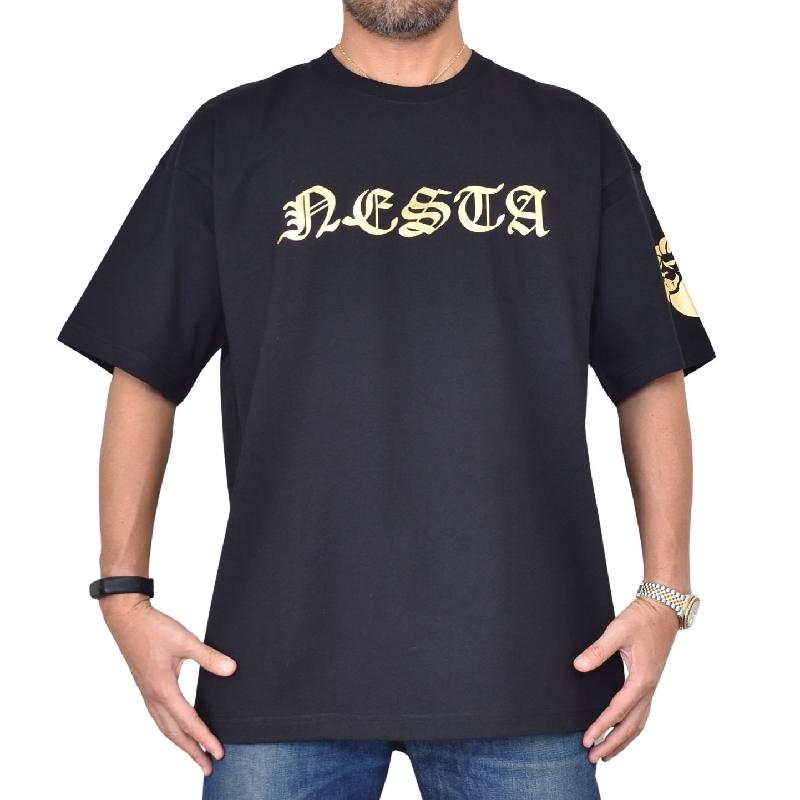 SALE 大きいサイズ メンズ ネスタブランド NESTA BRAND 半袖Tシャツ ネスタ ゴールド T 黒 ブラック XXL XXXL | NESTA BRAND | 01