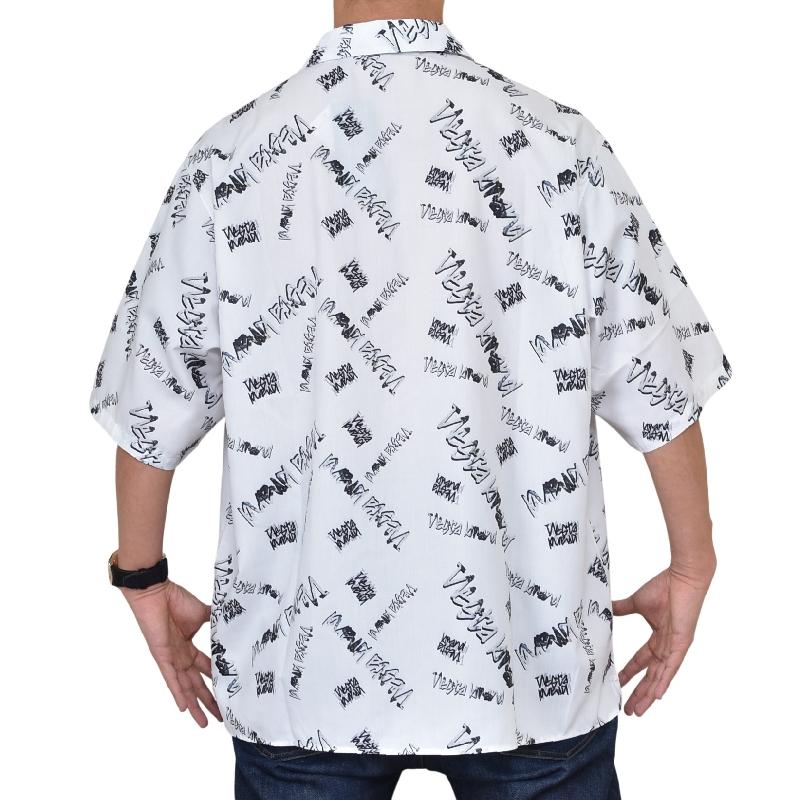 大きいサイズ メンズ ネスタブランド NESTA BRAND 半袖シャツ マーブルロゴ パターン 開襟シャツ XXL | NESTA BRAND | 02