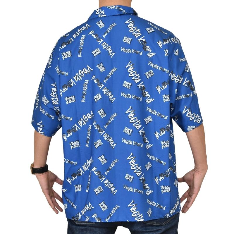 大きいサイズ メンズ ネスタブランド NESTA BRAND 半袖シャツ マーブルロゴ パターン 開襟シャツ XXL | NESTA BRAND | 04