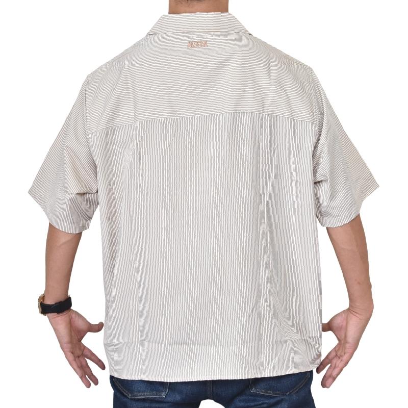 大きいサイズ メンズ ネスタブランド NESTA BRAND 半袖シャツ ライオン ワンポイント ストライプ 開襟シャツ XXL | NESTA BRAND | 04