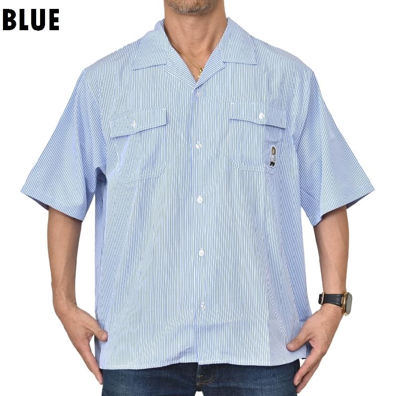大きいサイズ メンズ ネスタブランド NESTA BRAND 半袖シャツ ライオン ワンポイント ストライプ 開襟シャツ XXL | NESTA BRAND | 05