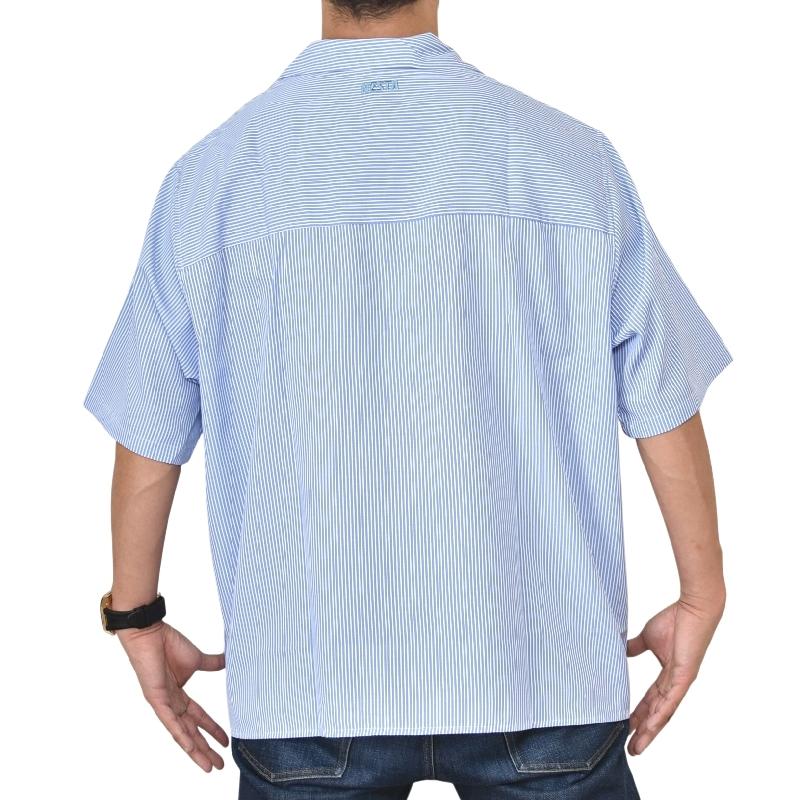 大きいサイズ メンズ ネスタブランド NESTA BRAND 半袖シャツ ライオン ワンポイント ストライプ 開襟シャツ XXL | NESTA BRAND | 06