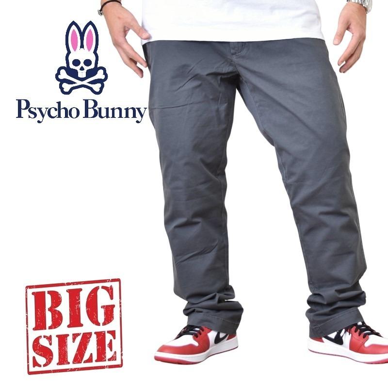 大きいサイズ メンズ Psycho Bunny サイコバニー ストレッチパンツ