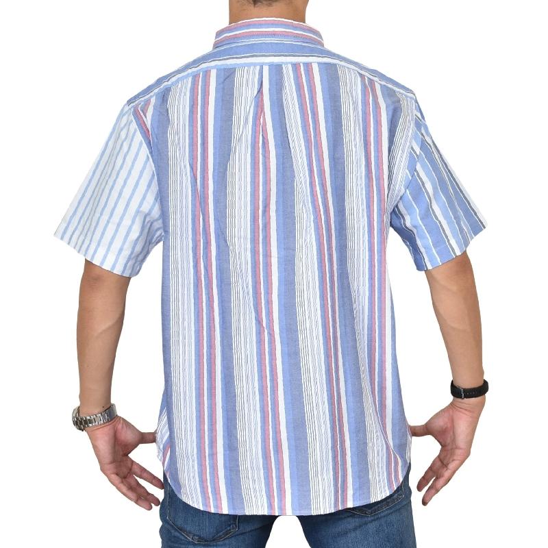 ☆極美品☆大きいサイズ RALPH LAUREN ストライプシャツ半袖 XL POLO RALPH LAUREN（ポロ・ラルフローレン） 大きいサイズ メンズ