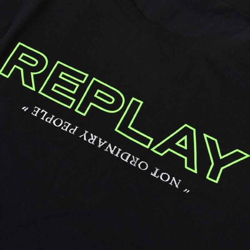 REPLAY（リプレイ） SALE 大きいサイズ メンズ 半袖Tシャツ プリント 