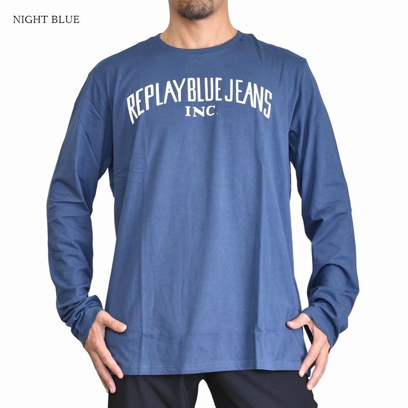 【新作】リプレイ REPLAY メンズ 長袖Tシャツ REPLAY SALE 大きいサイズ メンズ リプレイ 長袖Tシャツ ロンT