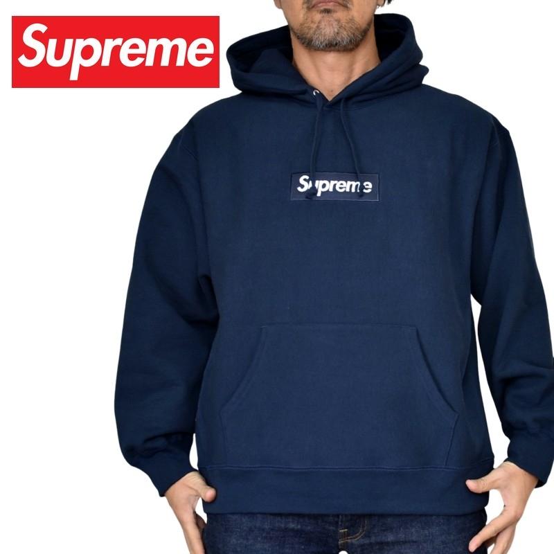 【即完売】シュプリーム☆刺繍スモールボックスロゴ スウェットパーカーL Supreme（シュプリーム） パーカー スモールボックスロゴ フーディー