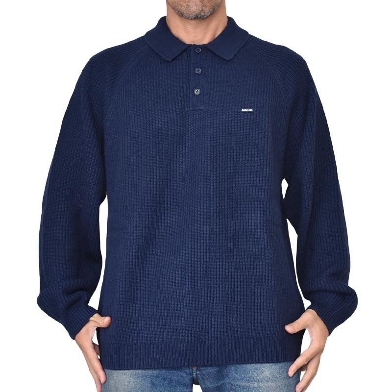 Supreme ニットポロ Lサイズ Supreme（シュプリーム） 大きいサイズ メンズ Small Box Polo Sweater