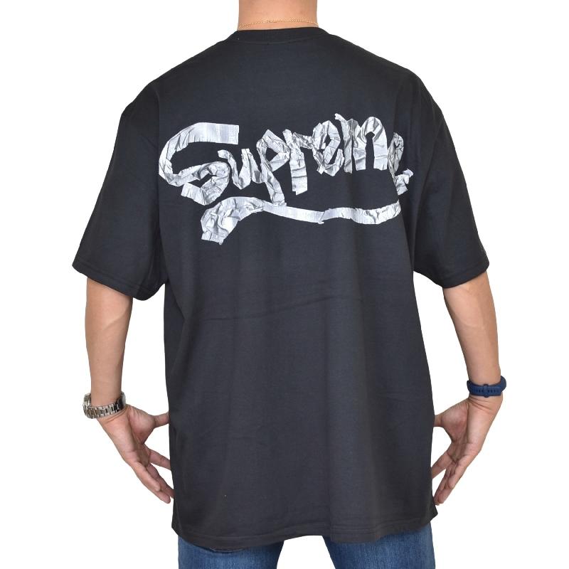 Supreme ブラック Tシャツ　xxl Supreme 大きいサイズ メンズ シュプリーム Tape Tee 半袖 T