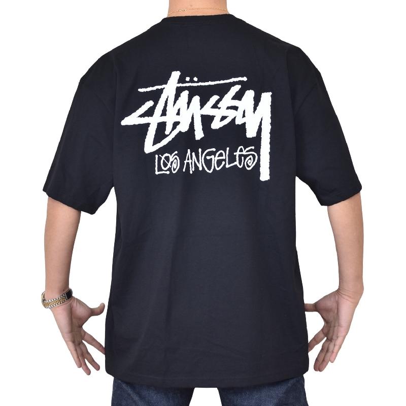 STUSSY ロサンゼルス 限定 Tシャツ ブラック XL STUSSY（ステューシー） 大きいサイズメンズ ステューシー半袖 Tシャツ