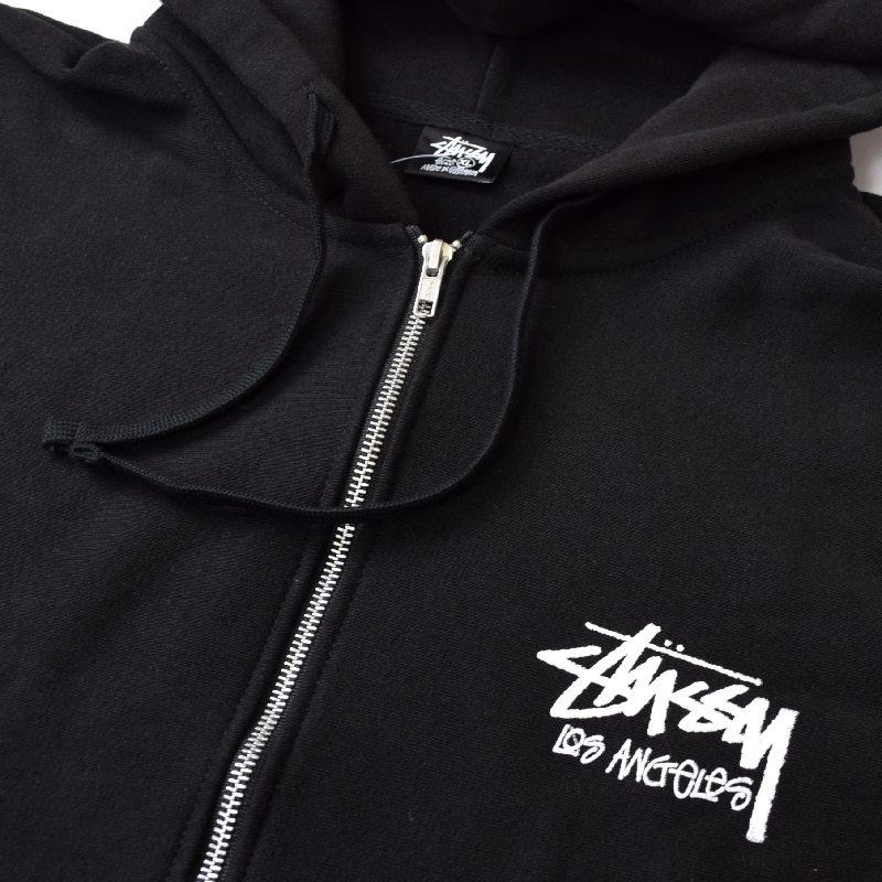 大きいサイズメンズ STUSSY ステューシー パーカー フルジップ スウェットフーディー LA限定 ロサンゼルス Los Angeles ブラック グレー 黒 XL 大きいサイズメンズ STUSSY ステューシー パーカー フルジップ スウェットフーディー LA限定 ロサンゼルス Los Angeles ブラック グレー 黒 XL