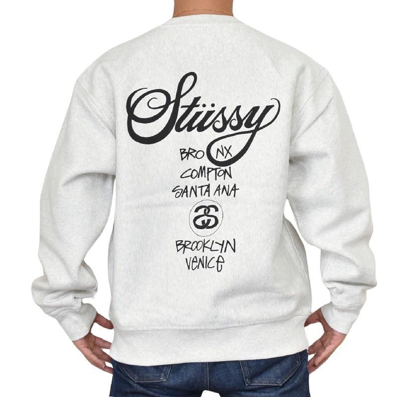 大きいサイズメンズ STUSSY ステューシー クルーネック スウェットシャツ ドーバーストリートマーケット LA限定 ロサンゼルス DSM WORLD TOUR CREW XL XXL｜deff｜05