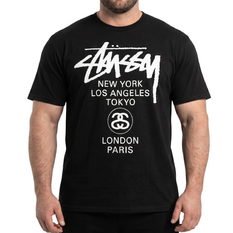 STUSSY（ステューシー） 大きいサイズメンズ 半袖 Tシャツ WORLD TOUR