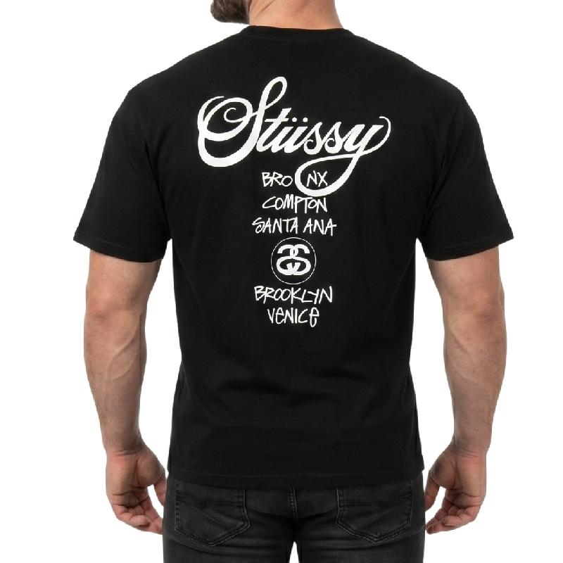 STUSSY（ステューシー） 大きいサイズメンズ 半袖 Tシャツ WORLD TOUR