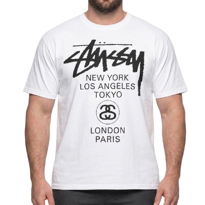 STUSSY（ステューシー） 大きいサイズメンズ 半袖 Tシャツ WORLD TOUR