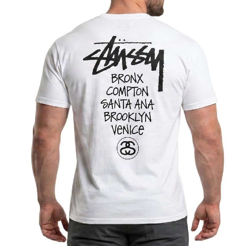 STUSSY（ステューシー） 大きいサイズメンズ 半袖 Tシャツ WORLD TOUR