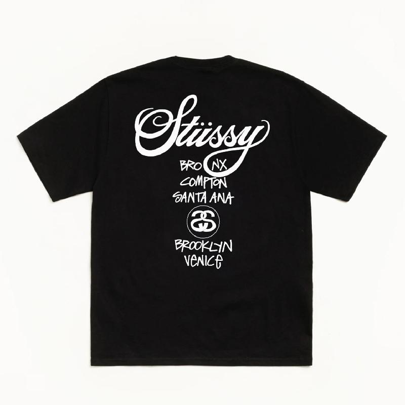 STUSSY（ステューシー） 大きいサイズメンズ 半袖 Tシャツ WORLD TOUR