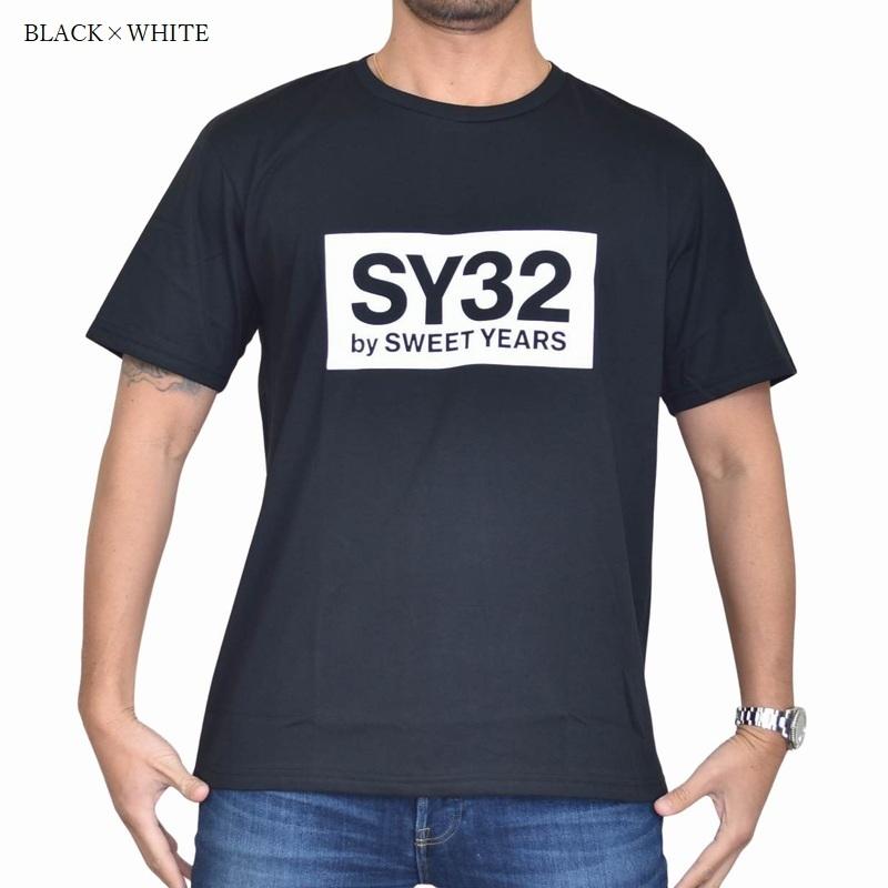 別注 大きいサイズ メンズ SY32 by SWEET YEARS スウィートイヤーズ ボックス ロゴ 半袖 Tシャツ BOX LOGO XXL XXXL XXXXL [M便 1/1]｜deff｜02