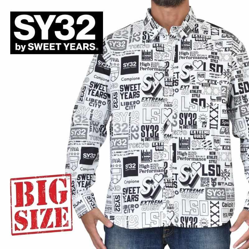 SY32 BY SWEET YEARS ネイビーシャツXL SY32 by SWEET YEARS エスワイサーティトゥバイスィートイヤーズ
