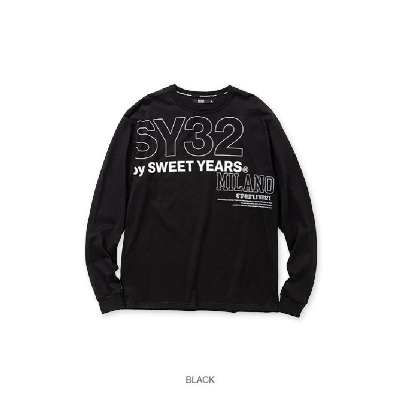 サイズL 白 STICK OUT LOGO L/S TEE 13536J