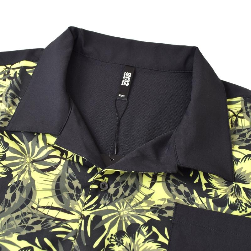 大きいサイズ メンズ SY32 by SWEET YEARS スウィートイヤーズ グラフィックオープンカラー 半袖シャツ アロハ GRAPHIC OPEN COLAR SHIRT XXXL XXXXL | SY32 by SWEET YEARS | 05