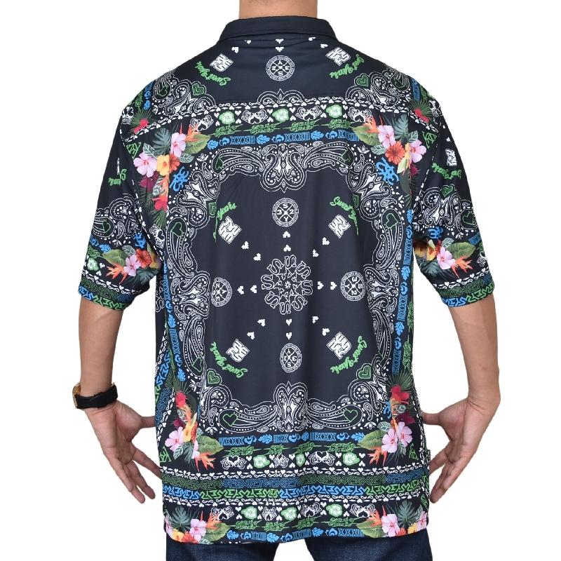 大きいサイズ メンズ SY32 by SWEET YEARS 半袖 Tシャツ RESORT PAISLEY SHIRTS 半袖シャツ リゾートペイズリーシャツ アロハ XXXL XXXXL | SY32 by SWEET YEARS | 02