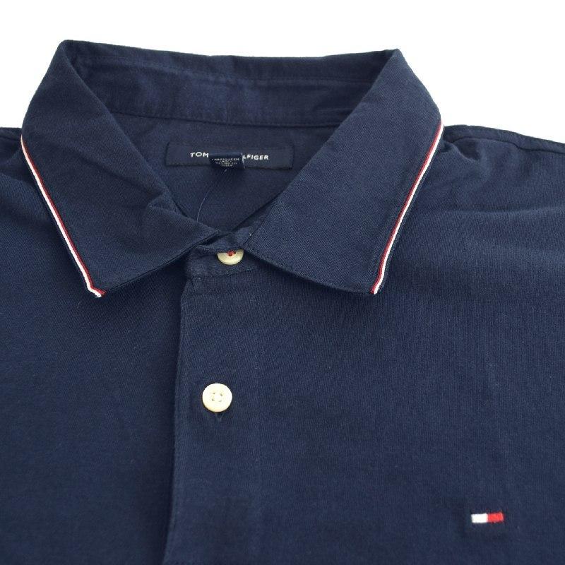 SALE 大きいサイズメンズ トミーヒルフィガー TOMMY HILFIGER 半袖 ポロシャツ ワンポイント刺繍 ネイビー ブルー 青 XL XXL｜deff｜09