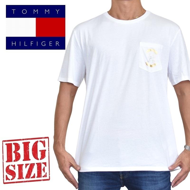 大きいサイズメンズ Tommy Hilfiger トミーヒルフィガー 半袖ｔシャツ クルーネック ポケットワンポイント 白 ホワイト Xl Xxl M便 1 1 Th 039 I Deff 大きいサイズメンズ専門店 通販 Yahoo ショッピング