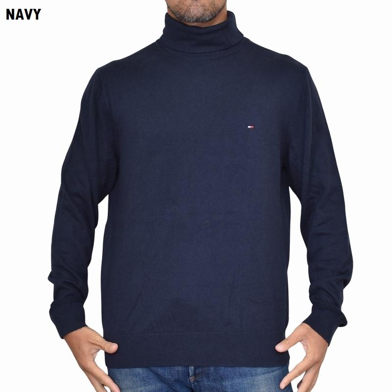 トミーヒルフィガーネイビー ハイネックワンピース Sサイズ紺色 TOMMY HILFIGER（トミー・ヒルフィガー） 大きいサイズメンズ