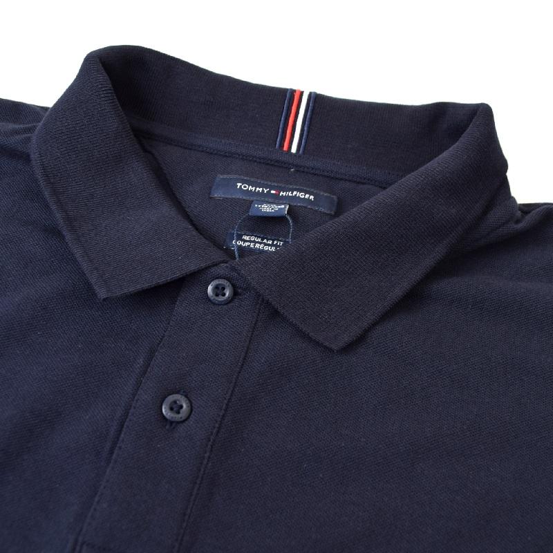 トミーヒルフィガー 刺繍ロゴ ストレッチ ポロシャツ XXL 紺 ゴルフ 新品 TOMMY HILFIGER（トミー・ヒルフィガー） SALE 大きいサイズメンズ