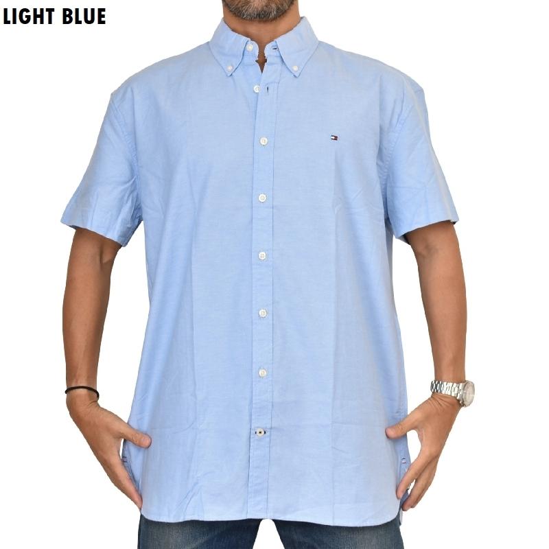 大きいサイズメンズ トミーヒルフィガー TOMMY HILFIGER 半袖 シャツ ワンポイント ボタンダウン XXL XXXL | TOMMY HILFIGER | 01