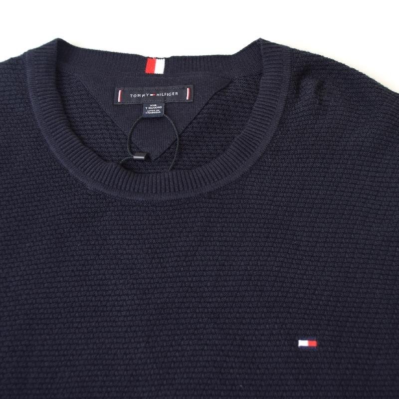 大きいサイズメンズ TOMMY HILFIGER トミーヒルフィガー Structured Crewneck Sweater セーター ニット クルーネック 長袖 ワンポイント刺繍 XL XXL | TOMMY HILFIGER | 05
