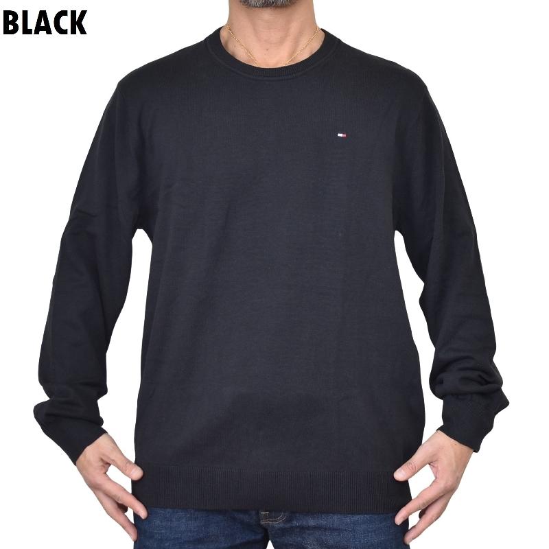 大きいサイズメンズ トミーヒルフィガー TOMMY HILFIGER クルーネック コットン 長袖 トップス フラッグロゴ ワンポイント刺繍 丸首 Crewneck Sweater XXXL XXL | TOMMY HILFIGER | 01