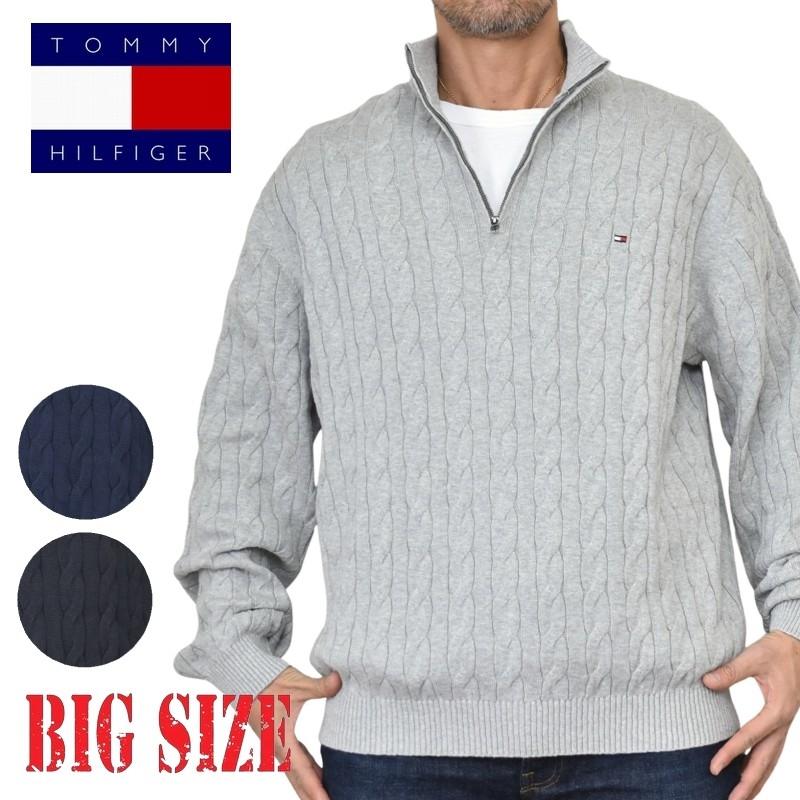 上質ウール トミーヒルフィガーゴルフ ジップセーター グレー系 防風
