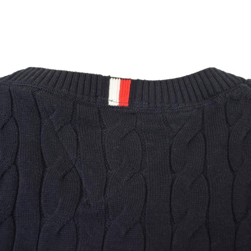 大きいサイズメンズ トミーヒルフィガー TOMMY HILFIGER ケーブルニット セーター クルーネック コットン 丸首 長袖 トップス ケーブル編み ロゴ刺繍 XXL | TOMMY HILFIGER | 09