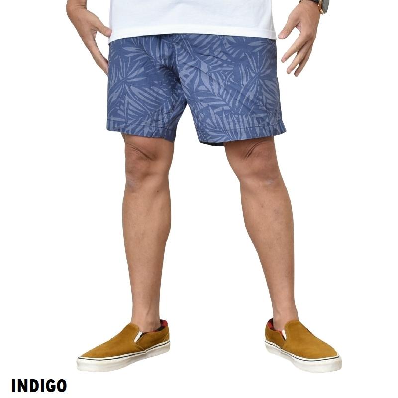 大きいサイズ メンズ トミーヒルフィガー TOMMY HILFIGER コットンリネンショーツ ハーフパンツ ハーパン ショートパンツ ヤシの木柄 麻混 7inch XL XXL | TOMMY HILFIGER | 01