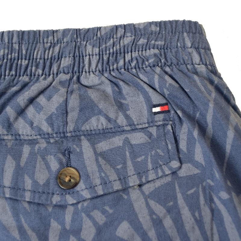 大きいサイズ メンズ トミーヒルフィガー TOMMY HILFIGER コットンリネンショーツ ハーフパンツ ハーパン ショートパンツ ヤシの木柄 麻混 7inch XL XXL | TOMMY HILFIGER | 07