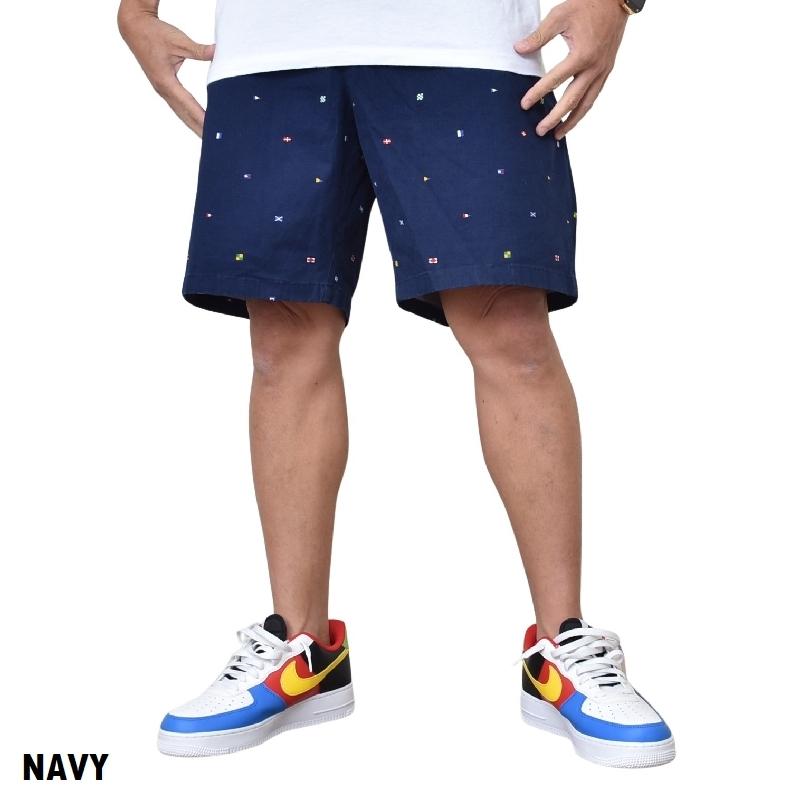 大きいサイズ メンズ トミーヒルフィガー TOMMY HILFIGER フラッグ柄 チノショーツ ハーフパンツ ハーパン ショートパンツ 9inch 40 42 44インチ | TOMMY HILFIGER | 01