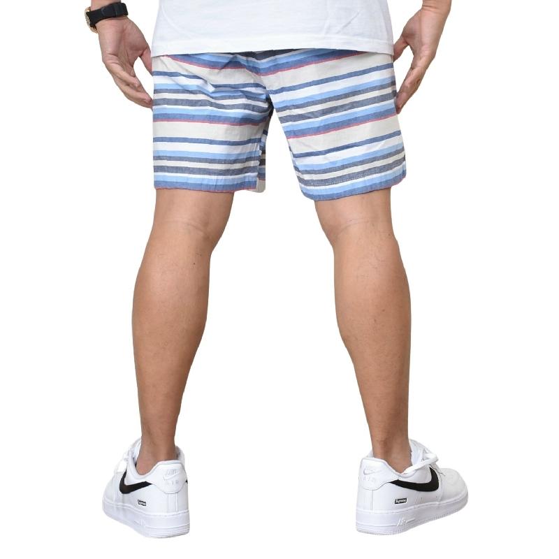 大きいサイズ メンズ トミーヒルフィガー TOMMY HILFIGER ボーダーストライプ柄 コットンツイル ショーツ ハーフパンツ ショートパンツ 7inch 38 40 42 44インチ | TOMMY HILFIGER | 02