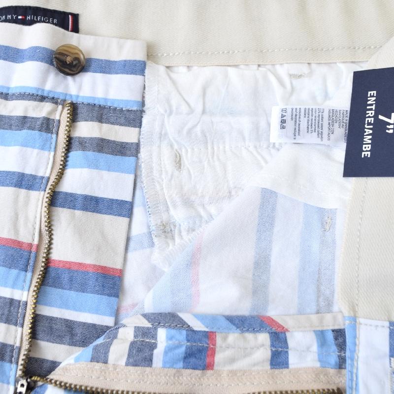 大きいサイズ メンズ トミーヒルフィガー TOMMY HILFIGER ボーダーストライプ柄 コットンツイル ショーツ ハーフパンツ ショートパンツ 7inch 38 40 42 44インチ | TOMMY HILFIGER | 03
