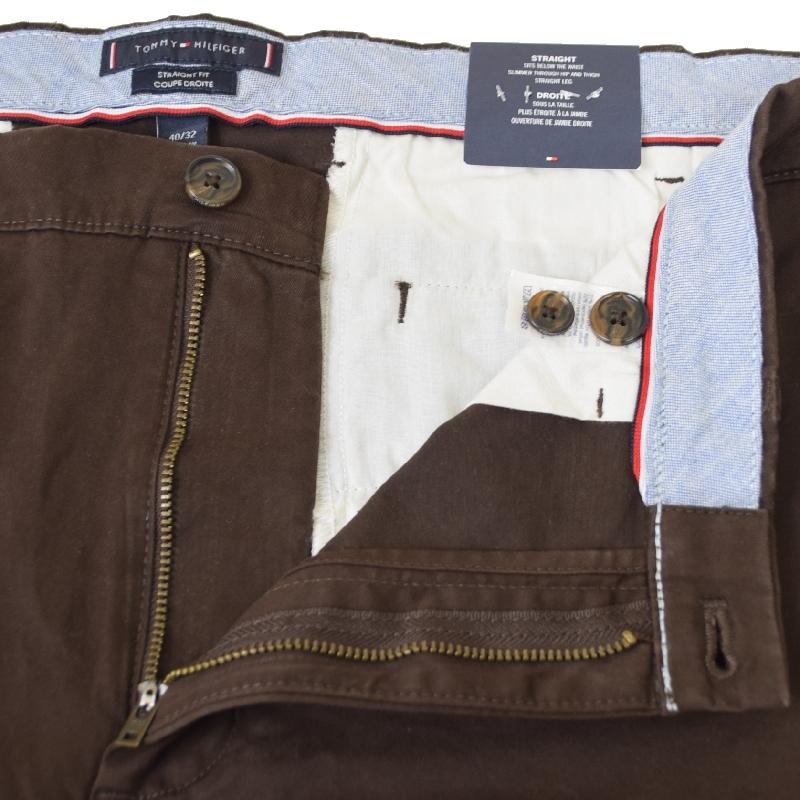 大きいサイズメンズ TOMMY HILFIGER トミーヒルフィガー ストレッチ ストレート パンツ TH Flex トミーチノ ワークパンツ ゴルフ ブラウン 茶色 40 42 44インチ | TOMMY HILFIGER | 03
