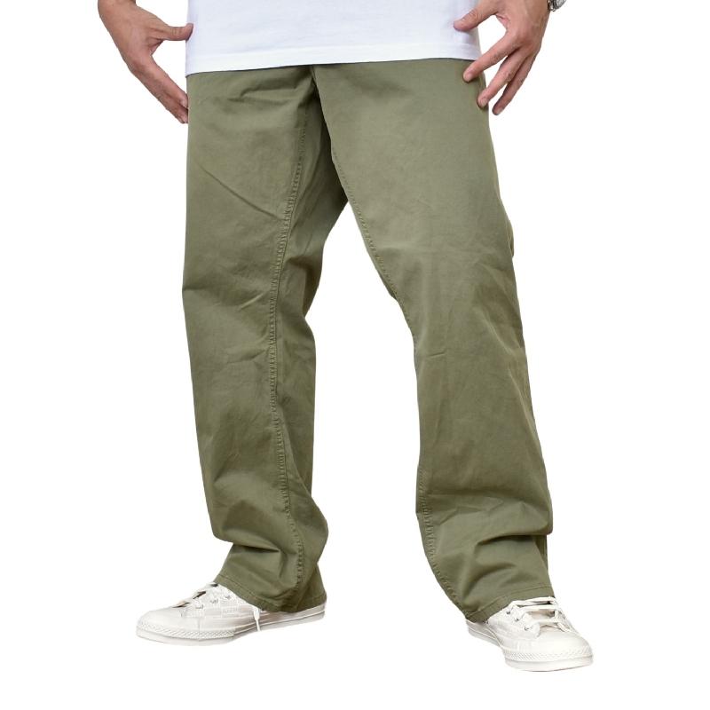 大きいサイズメンズ TOMMY HILFIGER トミーヒルフィガー 5-Pocket Pant チノパン 5ポケット ガーメントウォッシュ ストレート カーキ オリーブ 44インチ | TOMMY HILFIGER | 01