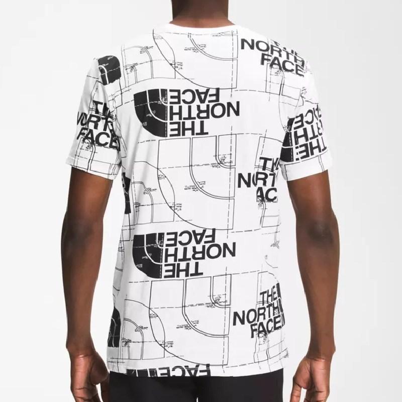 大きいサイズ メンズ ノースフェイス 半袖 グラフィック Ｔシャツ 総柄