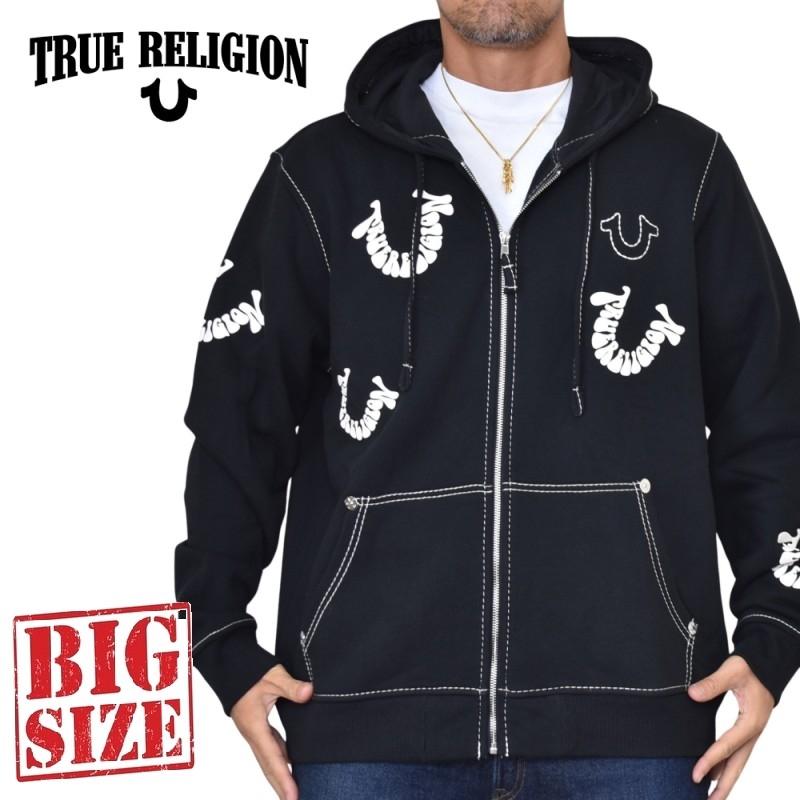 超激レア　true religion トゥルーレリジョンパーカー TRUE RELIGION（トゥルーレリジョン） 大きいサイズ メンズ BIG T