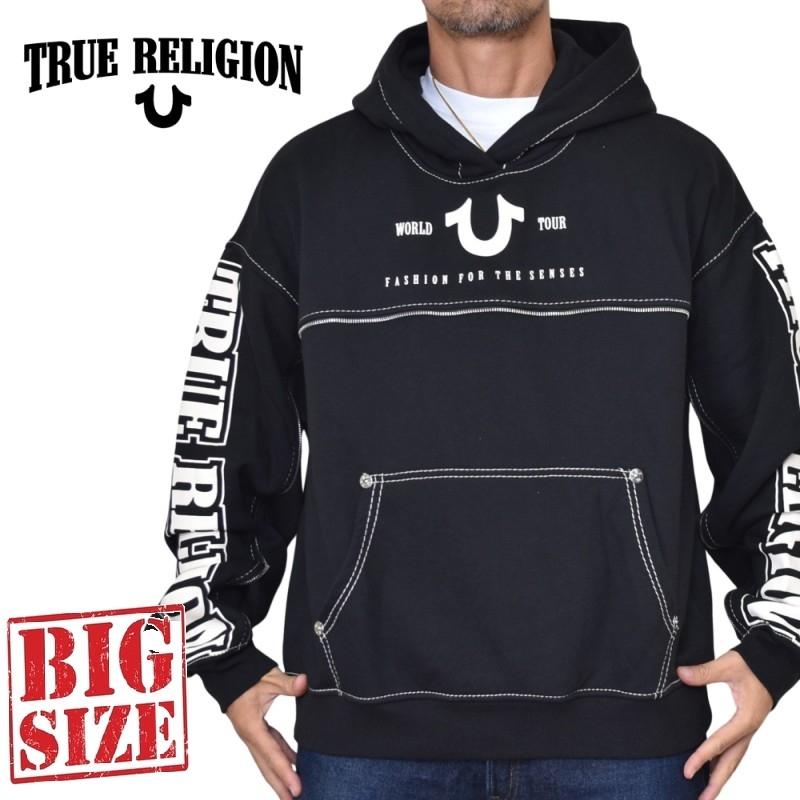 TRUE RELIGION トゥルーレリジョン ジップパーカー TRUE RELIGION（トゥルーレリジョン） 大きいサイズ メンズ CINCHED