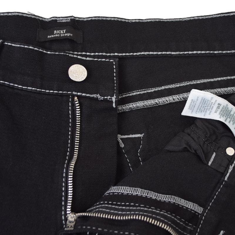 大きいサイズ メンズ TRUE RELIGION トゥルーレリジョン RICKY BIG T BUDDHA POCKET STRAIGHT JEAN ブラックデニムパンツ ジーンズ  40インチ | TRUE RELIGION | 03