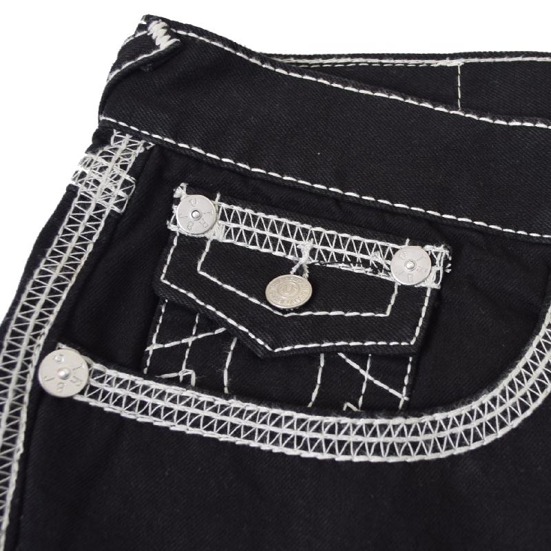 大きいサイズ メンズ TRUE RELIGION トゥルーレリジョン VINNY SUPER T FLATLOCK ULTRA BAGGY JEAN 34 ブラックデニムパンツ ジーンズ ストリート 40インチ | TRUE RELIGION | 04