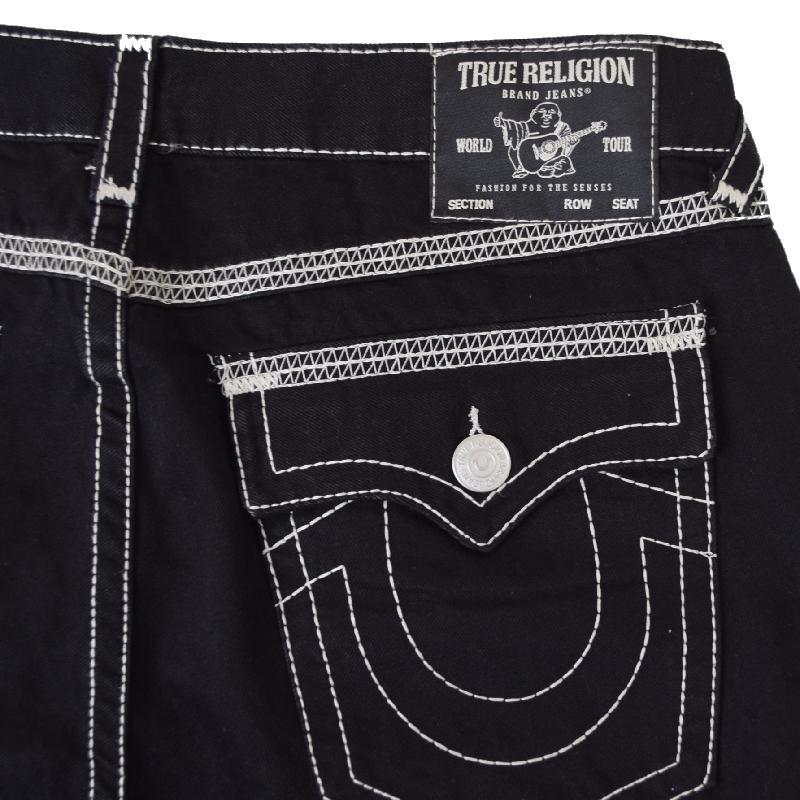 大きいサイズ メンズ TRUE RELIGION トゥルーレリジョン VINNY SUPER T FLATLOCK ULTRA BAGGY JEAN 34 ブラックデニムパンツ ジーンズ ストリート 40インチ | TRUE RELIGION | 05