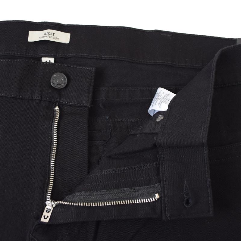 大きいサイズ メンズ TRUE RELIGION トゥルーレリジョン RICKY STRAIGHT JEAN ブラックデニムパンツ ジーンズ ストレート 40 42 44 46インチ | TRUE RELIGION | 03