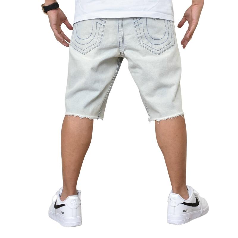 大きいサイズ メンズ トゥルーレリジョン TRUE RELIGION デニムショーツ ハーフパンツ RICKY FRAYED FLAP SHORT 40 44インチ | TRUE RELIGION | 02